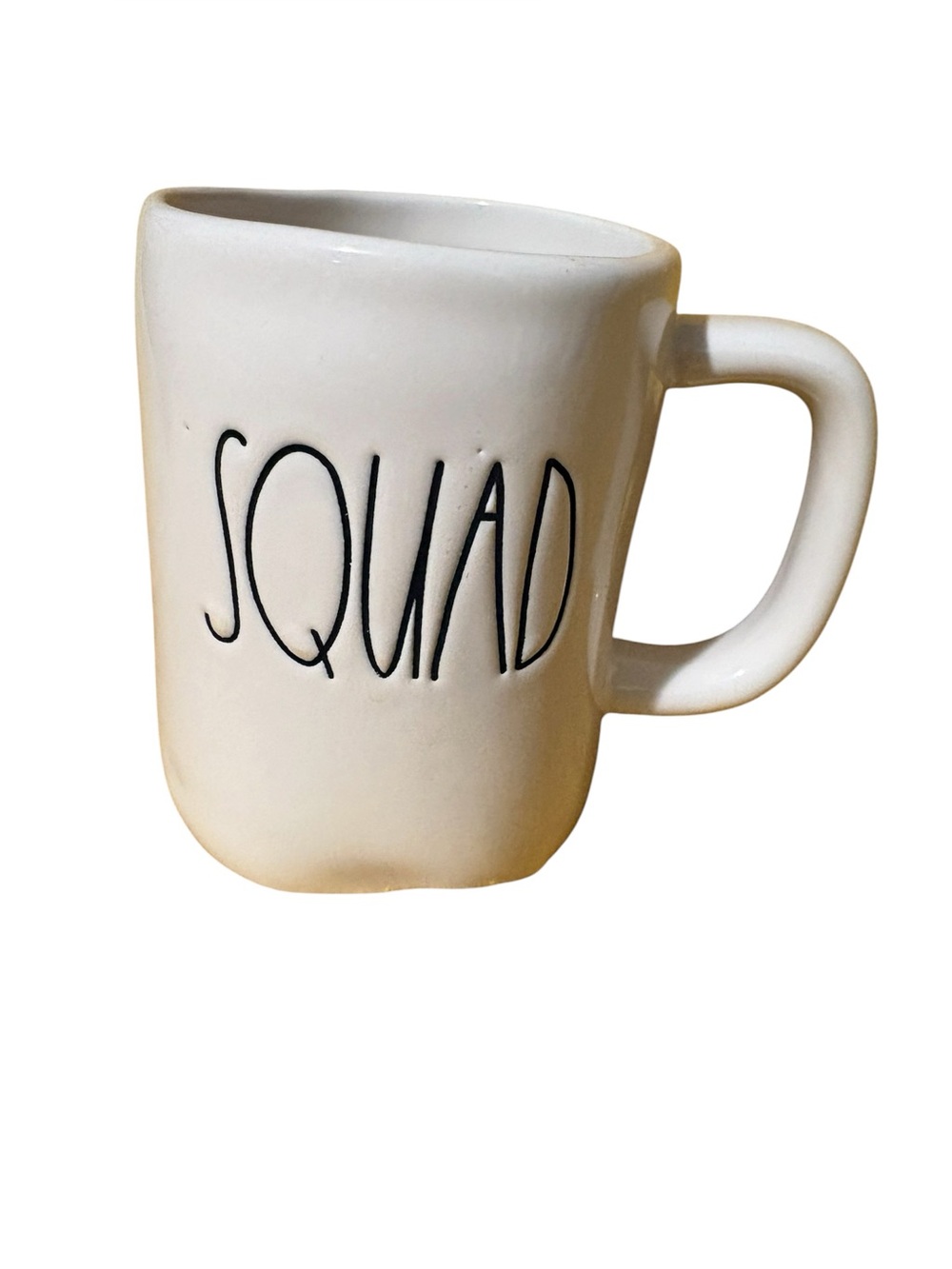 Rae Dunn White 'SQUAD' Mug